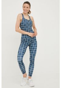 Guess legginsy damskie kolor granatowy wzorzyste. Kolor: niebieski. Materiał: skóra #2
