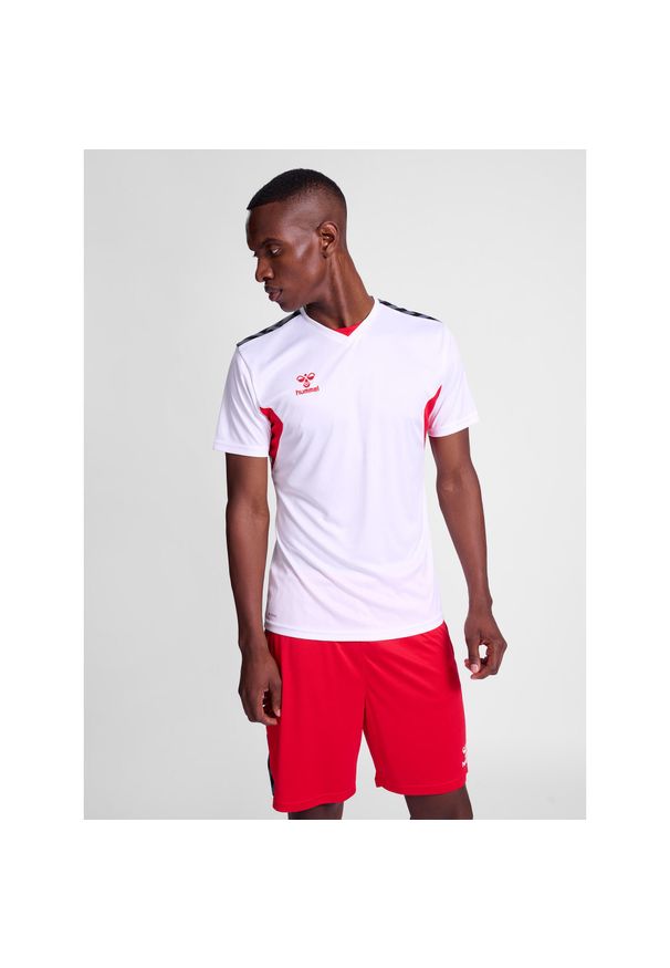 Jersey Hummel Authentic PL. Kolor: wielokolorowy, biały, czerwony. Materiał: jersey. Sport: piłka nożna