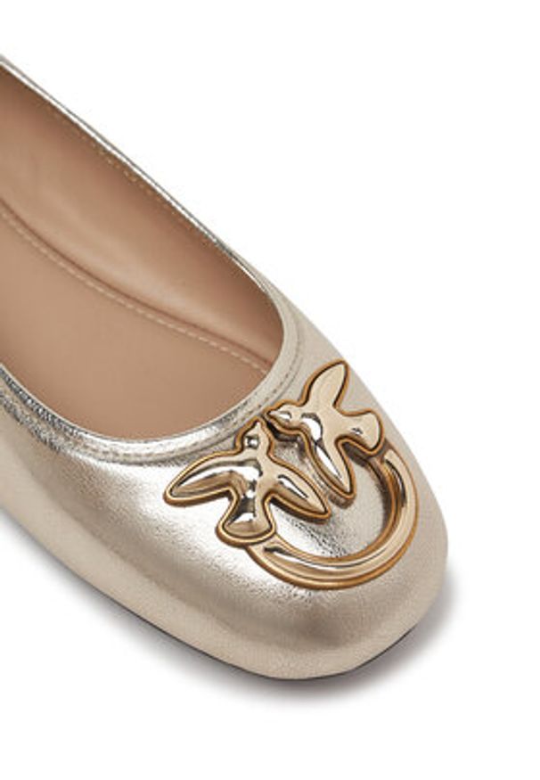 Pinko - PINKO Baleriny Gioia 03 SD0295 P049 Złoty. Kolor: złoty. Materiał: skóra