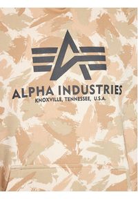 Alpha Industries Bluza Basic 178312C Beżowy Regular Fit. Kolor: beżowy. Materiał: bawełna