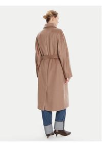 Weekend Max Mara Płaszcz wełniany Resina 2525016031 Brązowy Regular Fit. Kolor: brązowy. Materiał: wełna #6