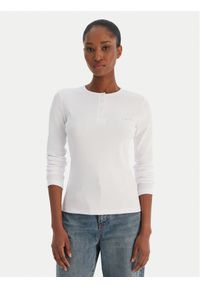 Calvin Klein Jeans Bluzka LV047E201G Biały Regular Fit. Kolor: biały. Materiał: bawełna #1