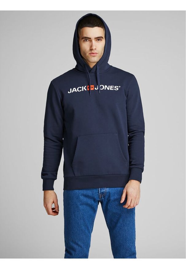 Jack & Jones - Jack&Jones Bluza Corp Old Logo 12137054 Granatowy Regular Fit. Kolor: niebieski. Materiał: bawełna, syntetyk