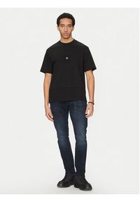 Hugo - HUGO T-Shirt Debostac 50535499 Czarny Relaxed Fit. Kolor: czarny. Materiał: bawełna
