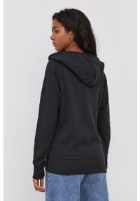 New Balance Bluza WJ03530BK damska kolor czarny z kapturem gładka. Typ kołnierza: kaptur. Kolor: czarny. Materiał: dzianina. Długość rękawa: raglanowy rękaw. Wzór: gładki #3