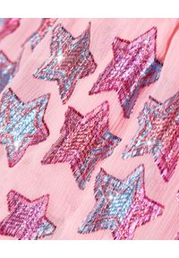 LOVE SHACK FANCY - Różowa spódnica w gwiazdki. Kolor: różowy, wielokolorowy, fioletowy. Materiał: jedwab. Wzór: aplikacja, kolorowy. Sezon: lato #5