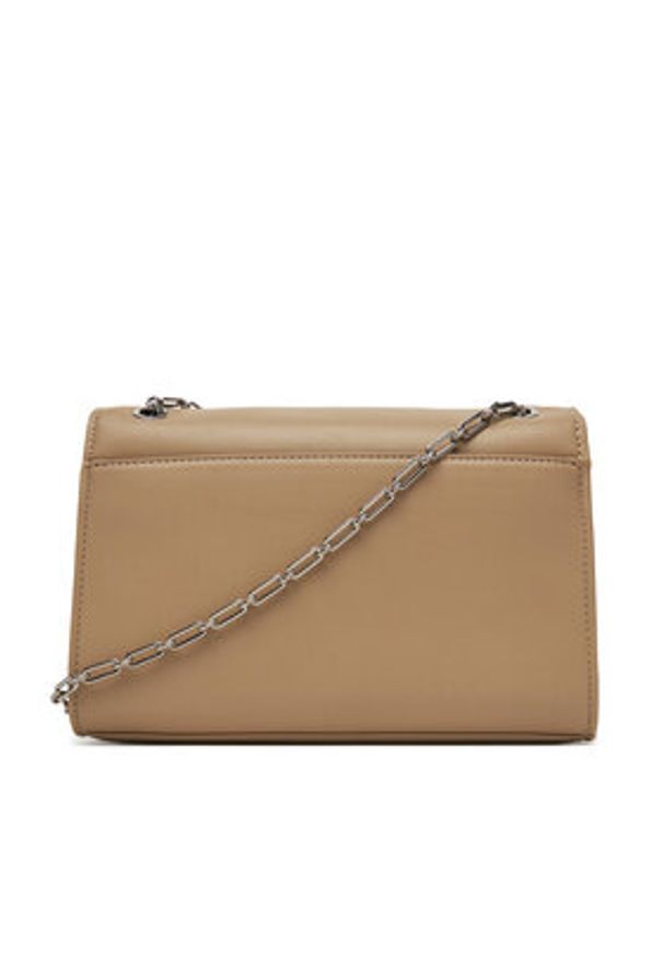 Calvin Klein Torebka Ck Medium Conv Chain Bag K60K612810 Beżowy. Kolor: beżowy. Materiał: skórzane