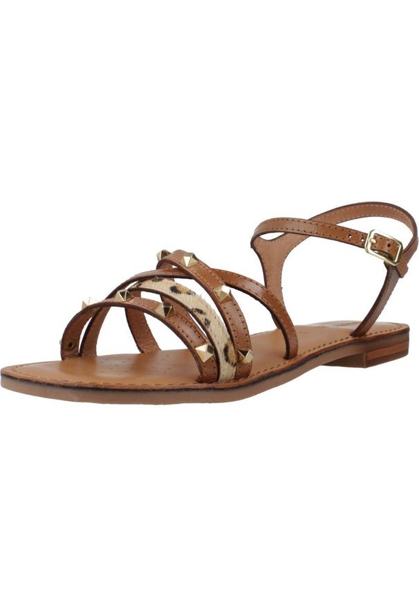 Geox - Sandały GEOX D MADDALUSIAC Brązowy. Kolor: brązowy. Materiał: skóra. Sport: turystyka piesza