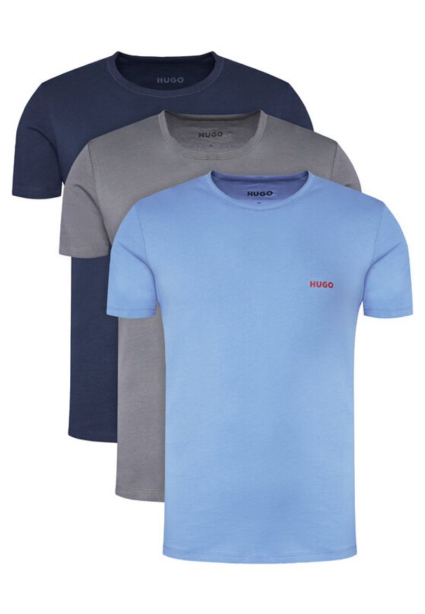 Hugo - HUGO Komplet 3 t-shirtów 50532811 Kolorowy Regular Fit. Materiał: bawełna. Wzór: kolorowy