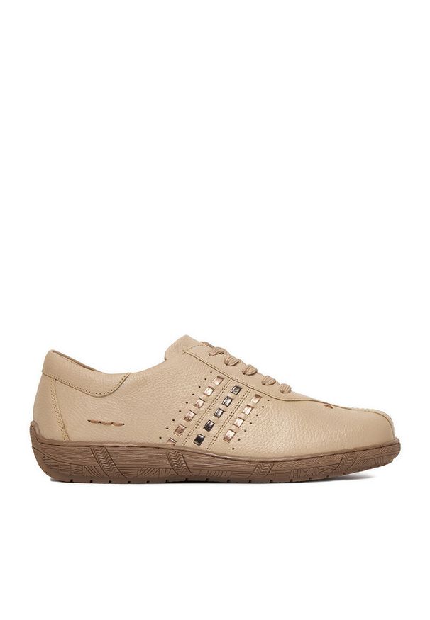 Sneakersy Go Soft. Kolor: beżowy