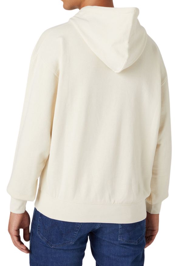 Wrangler - WRANGLER GRAPHIC HOODIE MĘSKA BLUZA LOGO NADRUK TURTLEDOVE W674I3C23 112337483. Wzór: nadruk
