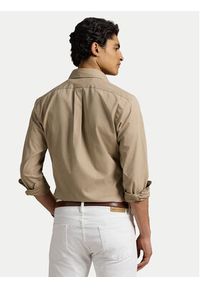 Polo Ralph Lauren Koszula 710937993011 Beżowy Custom Fit. Typ kołnierza: polo. Kolor: beżowy. Materiał: bawełna