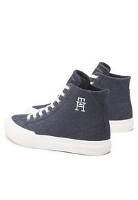 TOMMY HILFIGER - Tommy Hilfiger Sneakersy Th Hi Vulc Premium FM0FM04542 Granatowy. Kolor: niebieski. Materiał: materiał #5