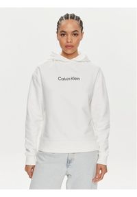 Calvin Klein Bluza Hero Logo K20K205449 Biały Regular Fit. Kolor: biały. Materiał: bawełna