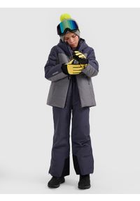 4f - 4F Kurtka narciarska membrana 5000 chłopięca - szara 122 (6-7 lat). Kolor: szary. Materiał: poliester, materiał. Wzór: gładki. Sezon: lato. Styl: sportowy #2