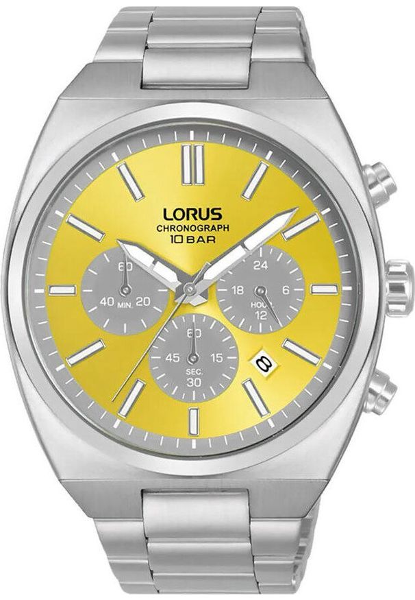 Zegarek Lorus chronograf męski RT367KX9 stalowy wodoszczelny .. Kolor: szary