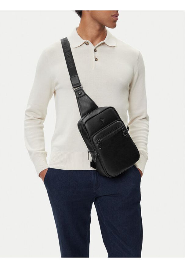 Beverly Hills Polo Club Torebka C-BHPC-L-019-08 Czarny. Kolor: czarny. Materiał: materiał