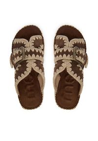 Mou Espadryle MU.SW641003A Brązowy. Kolor: brązowy. Materiał: skóra, zamsz #4