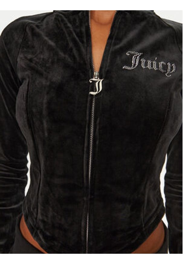 Juicy Couture Bluza Morgan Cross JCBCT224832 Czarny Regular Fit. Kolor: czarny. Materiał: syntetyk
