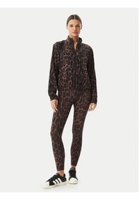Adidas - adidas Bluza Workout Essentials Leopard Woven KD7612 Brązowy Regular Fit. Kolor: brązowy. Materiał: syntetyk #5