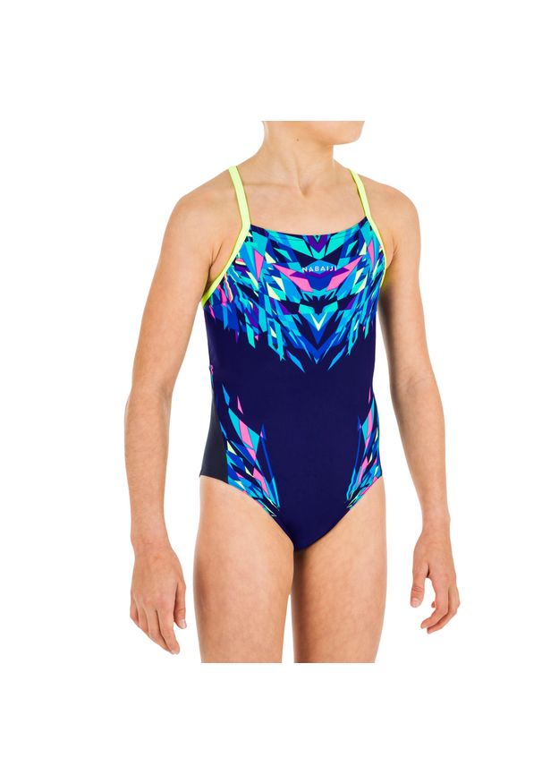 NABAIJI - Strój Pływacki Jednoczęściowy Lexa Kali Dla Dzieci. Kolor: różowy, niebieski, wielokolorowy, żółty. Materiał: skóra