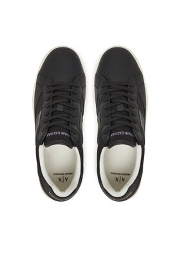 Armani Exchange Sneakersy XUX241 XV911 K001 Czarny. Kolor: czarny. Materiał: skóra