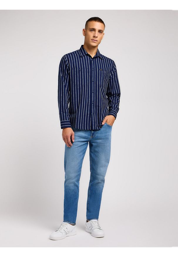 Lee - WRANGLER MĘSKA KOSZULA LEE WORKER SHIRT 2.0 INDIGO WIDE 112349938