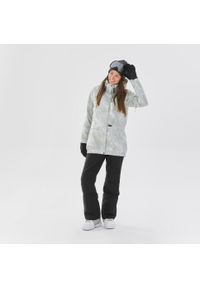 DREAMSCAPE - Kurtka snowboardowa damska Dreamscape SNB 100. Kolor: biały. Materiał: materiał. Sport: snowboard