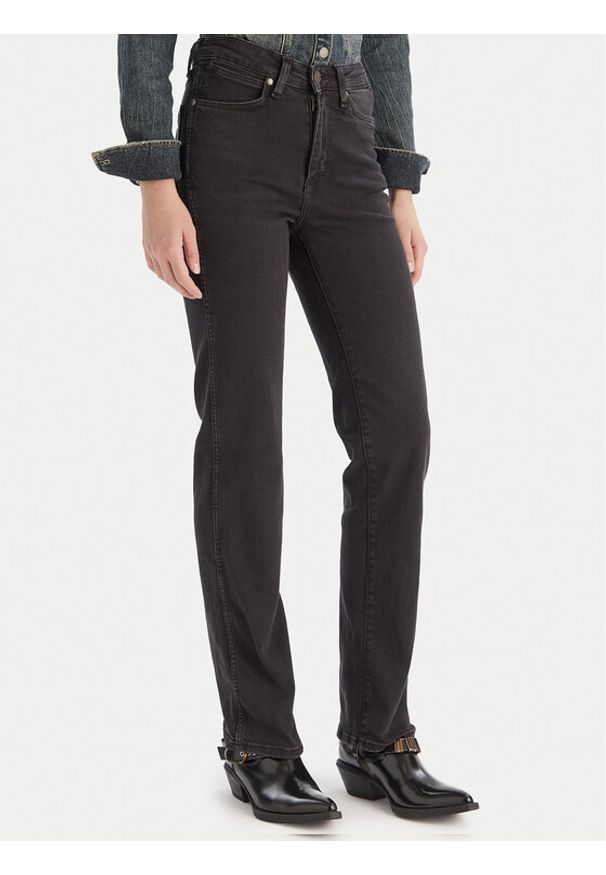 Wrangler Jeansy 112371749 Czarny Straight Fit. Kolor: czarny