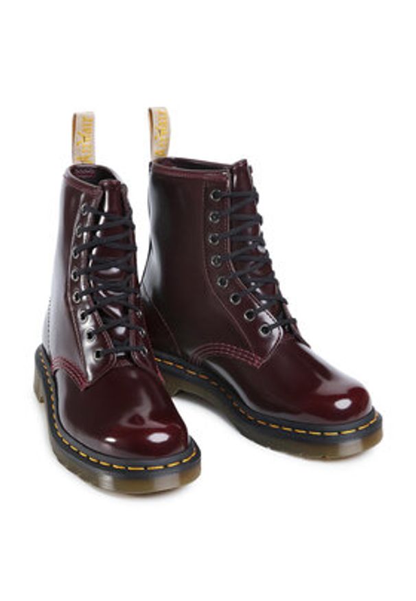 Dr. Martens Glany Vegan 1460 23756600 Bordowy. Kolor: czerwony. Materiał: skóra