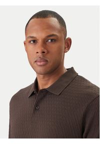 JOOP! Polo Jorge 30101934 Brązowy Slim Fit. Typ kołnierza: polo. Kolor: brązowy. Materiał: bawełna #4