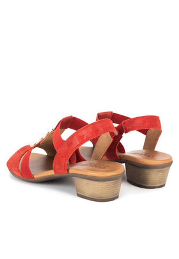 Go Soft Sandały WI23-BETTY-09 Czerwony. Kolor: czerwony. Materiał: materiał