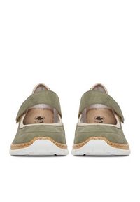 Rieker Półbuty N42B0-52 Zielony. Kolor: zielony. Materiał: materiał #5