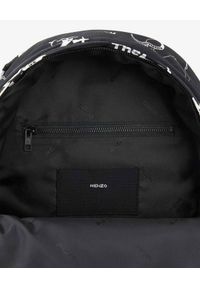 Kenzo - KENZO - Czarny plecak Sing & Symbol. Kolor: czarny. Materiał: nylon. Wzór: aplikacja, nadruk #4