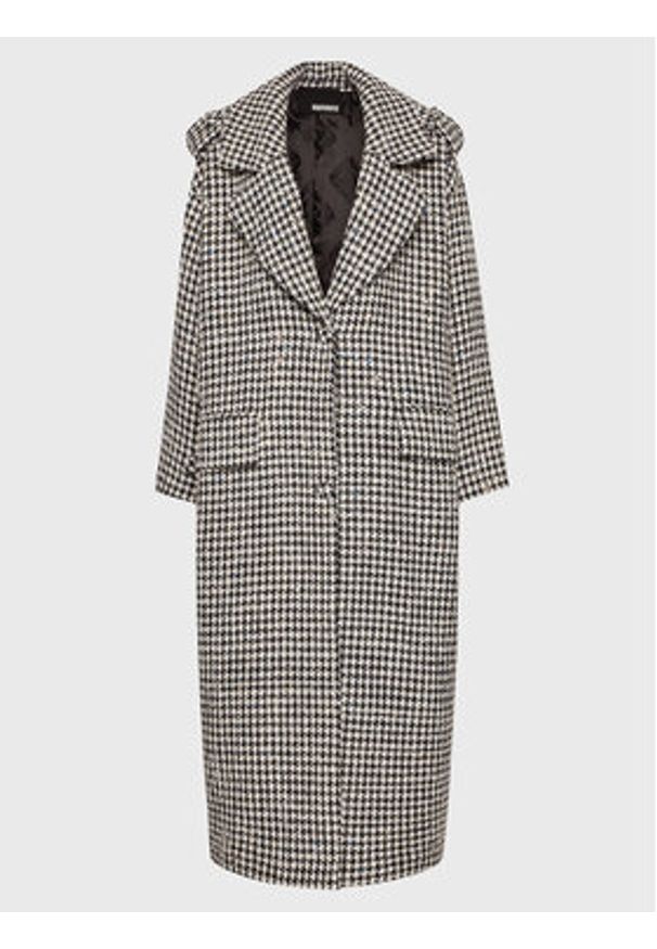 ROTATE Płaszcz wełniany Sparkly Houndstooth RT1904 Kolorowy Oversize. Materiał: syntetyk. Wzór: kolorowy