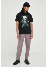 PS PAUL SMITH - PS Paul Smith t-shirt bawełniany kolor czarny z nadrukiem. Kolor: czarny. Materiał: bawełna. Wzór: nadruk. Styl: klasyczny #4