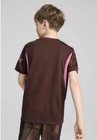 Puma - Młodzieżowa koszulka bramkarska z krótkim rękawem Manchester City 24/25 PUMA. Kolor: brązowy, zielony, wielokolorowy. Długość rękawa: krótki rękaw. Długość: krótkie