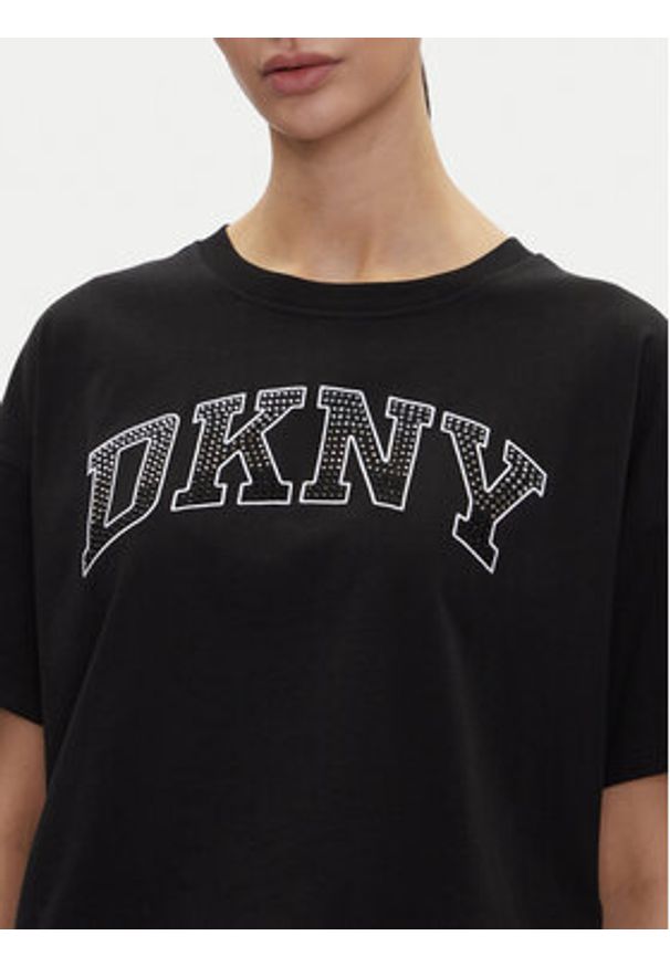 DKNY Sport T-Shirt DP5T1223 Czarny Regular Fit. Kolor: czarny. Materiał: bawełna. Styl: sportowy
