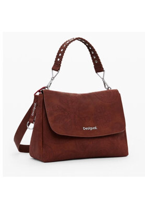 Desigual Torebka 25SAXPA8 Brązowy. Kolor: brązowy. Materiał: skórzane
