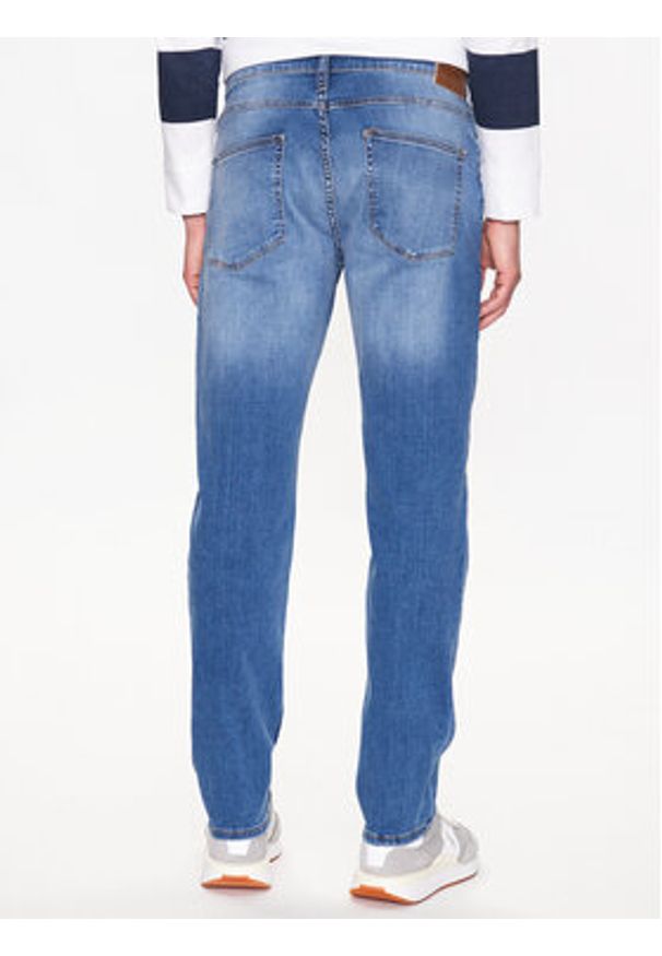 Lindbergh Jeansy 30-020000SFB Niebieski Tapered Fit. Kolor: niebieski