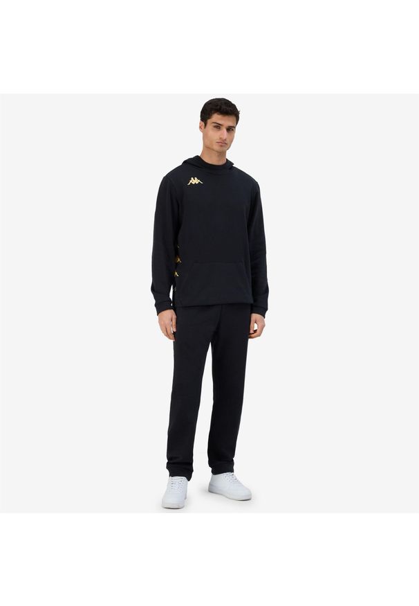 Bluza Kappa Giordi. Typ kołnierza: kaptur. Kolor: czarny. Materiał: materiał. Sport: piłka nożna