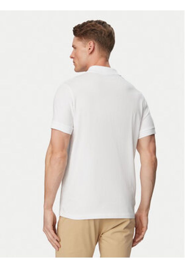Karl Lagerfeld - KARL LAGERFELD Polo 745780 500235 Biały Regular Fit. Typ kołnierza: polo. Kolor: biały. Materiał: bawełna