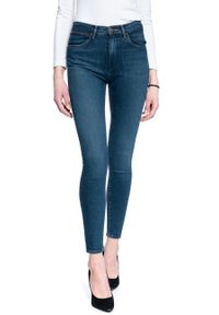 Wrangler - SPODNIE DAMSKIE WRANGLER HIGH RISE SKINNY VINTAGE INK W27HGD18I 112128079. Styl: vintage #6