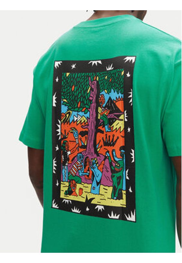 Volcom T-Shirt Bob Moleema A4312554 Zielony Loose Fit. Kolor: zielony. Materiał: bawełna