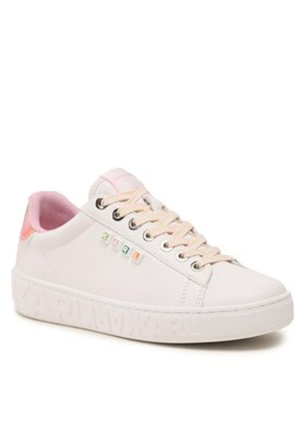 Karl Lagerfeld - KARL LAGERFELD Sneakersy KL61073 Biały. Kolor: biały. Materiał: skóra