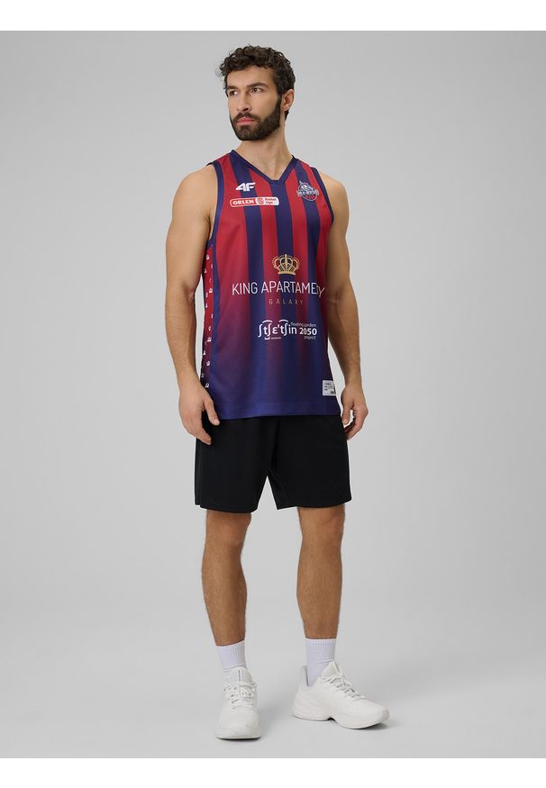 4f - 4F Koszulka meczowa replika wyjazdowa z sezonu 2025/26 męska 4F x King Szczecin - granatowa 3XL. Kolor: niebieski. Materiał: materiał. Wzór: nadruk. Sport: fitness, koszykówka