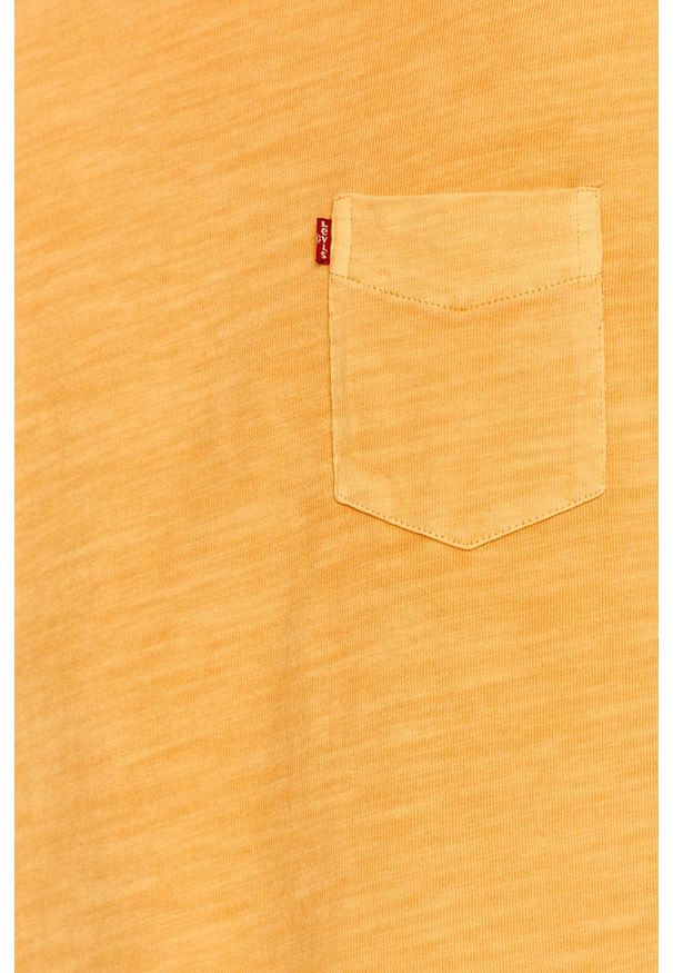 Levi's® - Levi's - T-shirt. Okazja: na spotkanie biznesowe. Kolor: pomarańczowy. Materiał: dzianina. Wzór: gładki. Styl: biznesowy