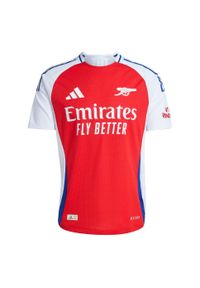 Adidas - Koszulka Arsenal 24/25 Home Authentic. Kolor: wielokolorowy, czerwony, biały. Materiał: materiał