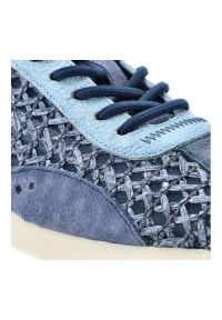 Sneakersy damskie Hispanitas, ze skóry naturalnej z tekstylnymi wstawkami sportowy fason ze sznurowaniem lekka podeszwa, niebieskie, RHV264741 Bolero. Okazja: na co dzień, na spacer. Kolor: niebieski. Materiał: skóra. Wzór: ażurowy. Styl: sportowy #4