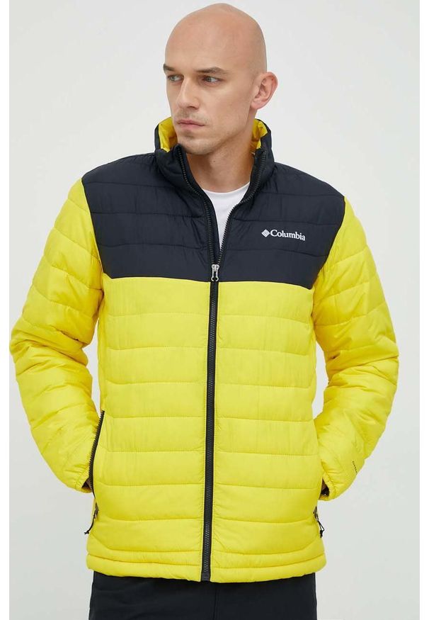 columbia - Columbia kurtka sportowa Powder Lite Jkt kolor żółty 1698001. Kolor: żółty. Materiał: syntetyk, materiał, puch. Technologia: Omni-Heat (Columbia)